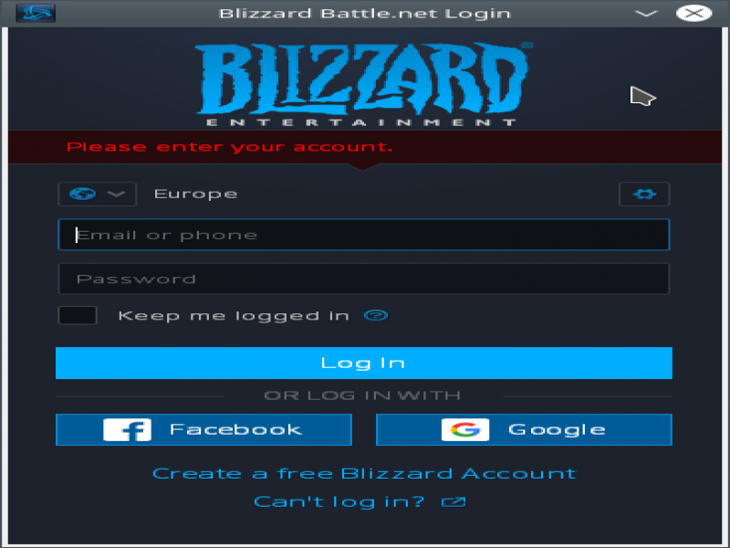 Battle.net Login